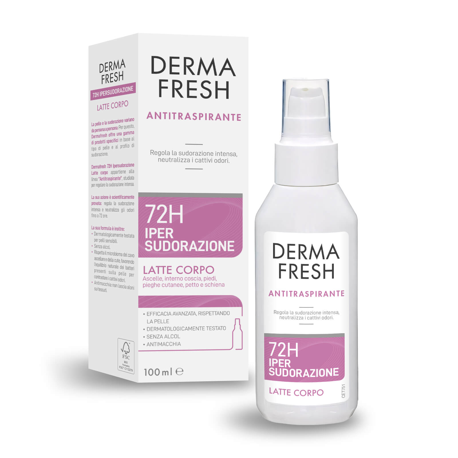 Dermafresh IPER SUDORAZIONE 72H Latte Corpo